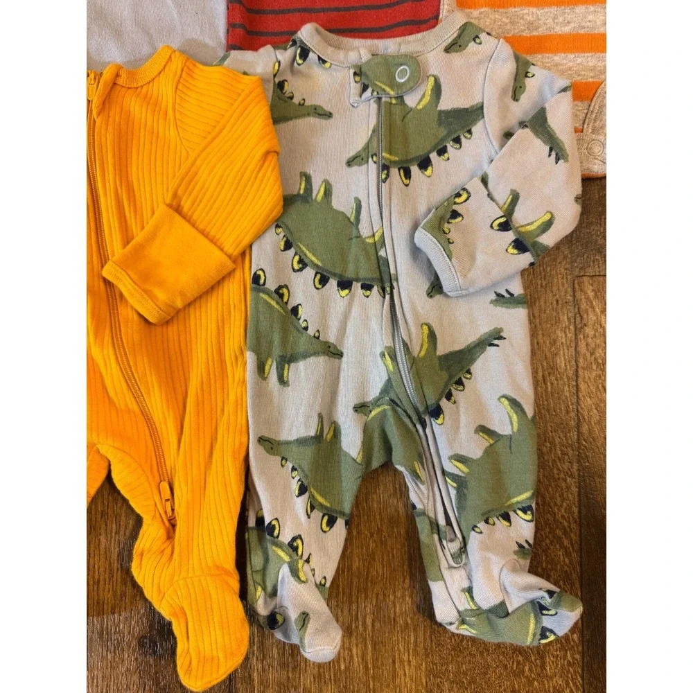 Preemie Baby Boy Basic Clothing Bundle Lot Sleepers Bodysuits Cute Layette Set